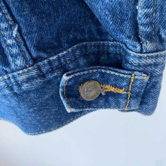 Vintage Lee Trucker Jean Jacket Zig Zag Stitch #153438 SZ S - Picture 13 of 15